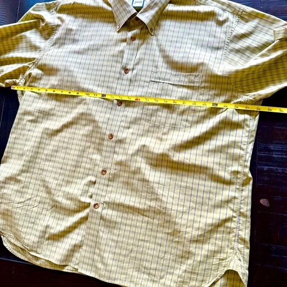 John W Nordstrom/JWN Long Sleeve Liggt Green/Blue Plaid Button Down Shirt XXL - Picture 14 of 16